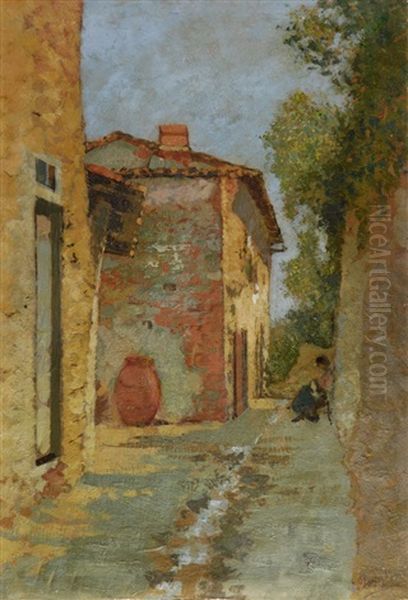 Vicolo Di Paese Oil Painting by Carlo Passigli