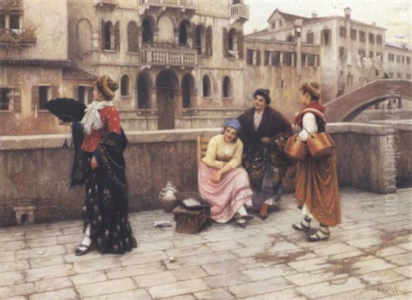 Le Pettegole Oil Painting by Luigi Pastega