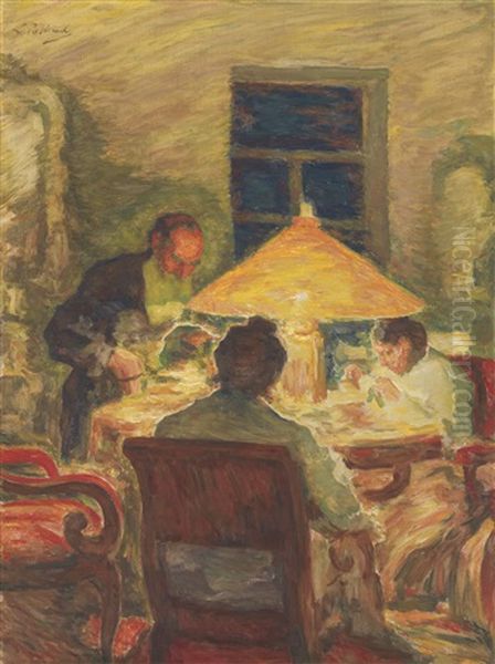 Leo Tolstoy With His Family Oil Painting by Leonid Osipovich Pasternak