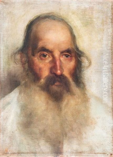 Ritratto Di Uomo Barbuto Oil Painting by Leonid Osipovich Pasternak