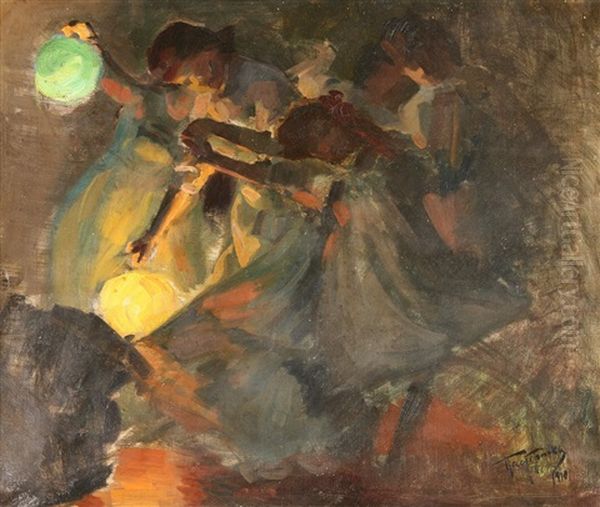 Night Dance Oil Painting by Leonid Osipovich Pasternak