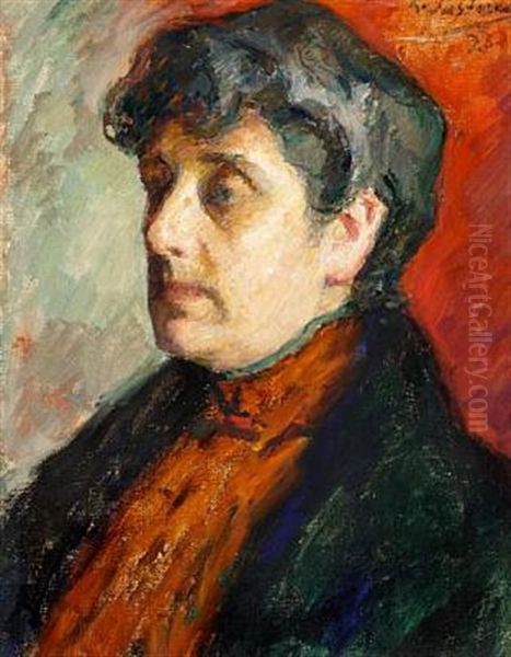 Portrait Of Lisa Jacobsson Oil Painting by Leonid Osipovich Pasternak