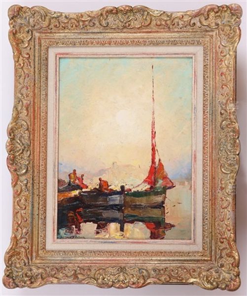 Instant De Repos, Cannes Juin Oil Painting by Louis Pastour