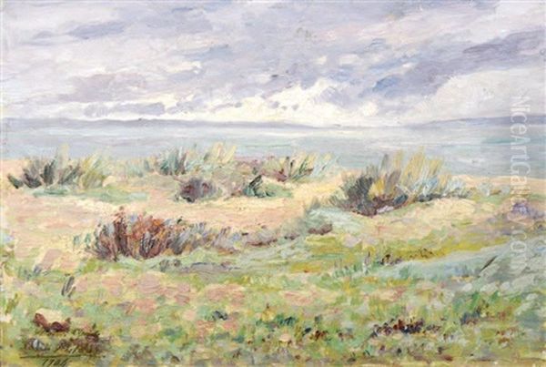 Ciel D'orage En Bord De Mer Oil Painting by Louis Pastour