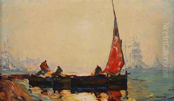 Fete De Lumiere, Soleil Levant, Cannes Oil Painting by Louis Pastour