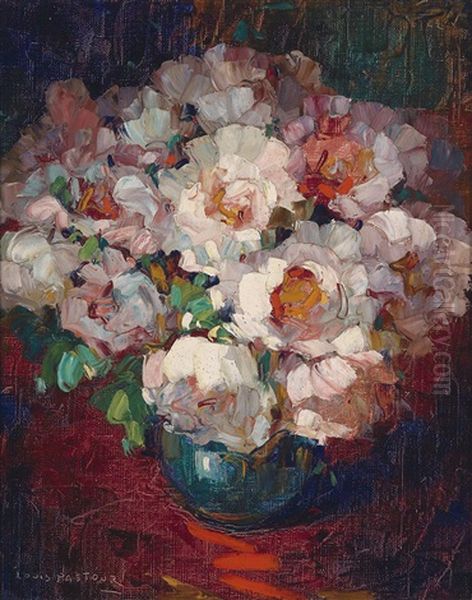 Stilleben Mit Rosen Oil Painting by Louis Pastour