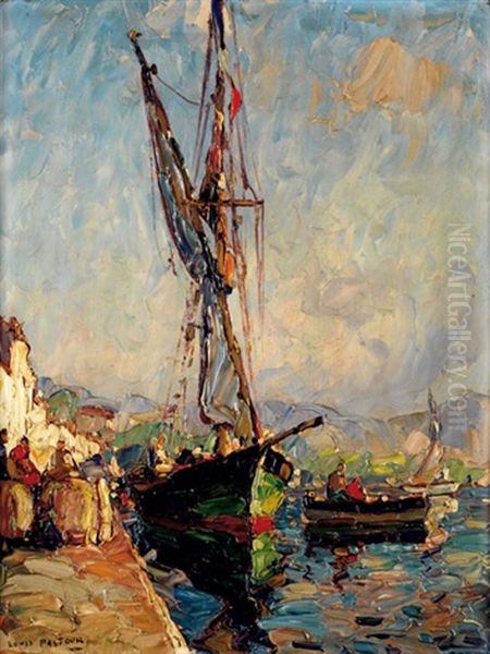 Port Oil Painting by Louis Pastour