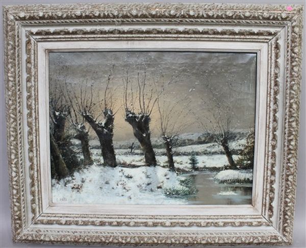 Paysage De Neige Oil Painting by Cherubino Pata