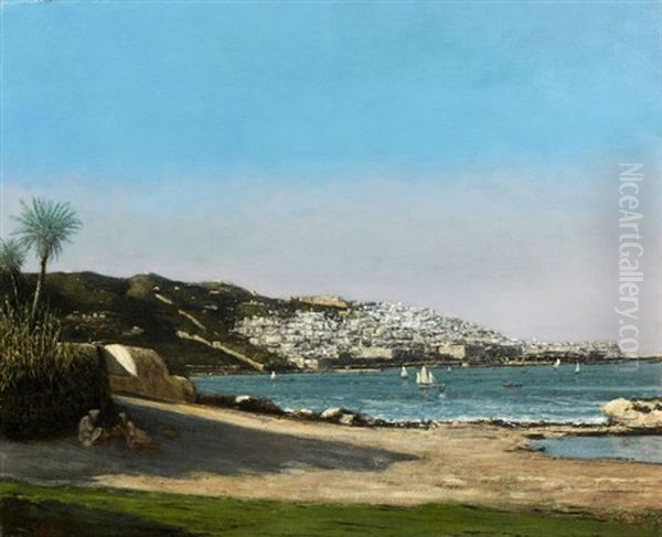 La Baie D'alger Oil Painting by Cherubino Pata