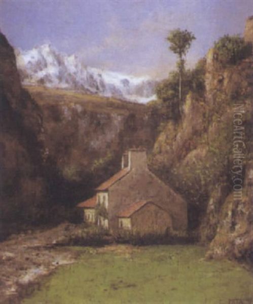 Le Village Dans La Montagne Oil Painting by Cherubino Pata