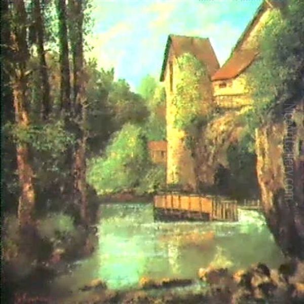 The Mill Oil Painting by Cherubino Pata