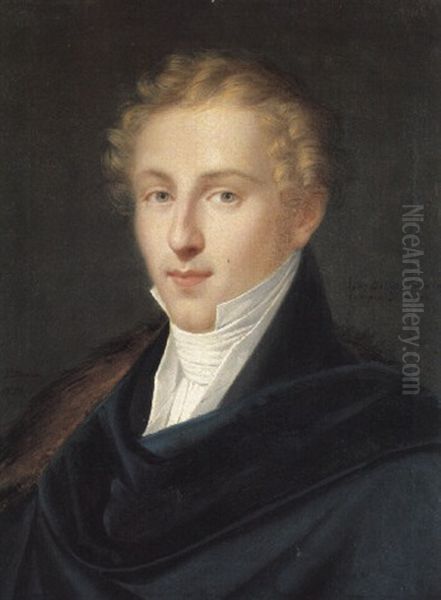 Ritratto Di Vincenzo Bellini Oil Painting by Giuseppe Patania