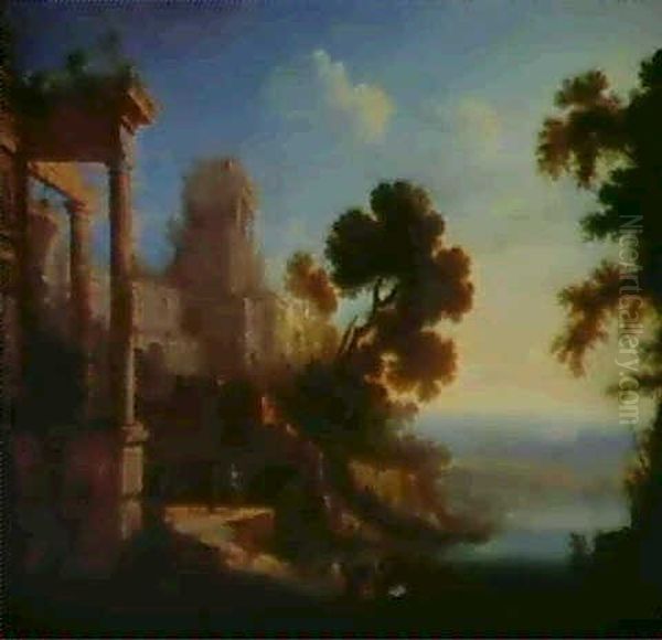 Paysage Biblique Oil Painting by Pierre Antoine Patel