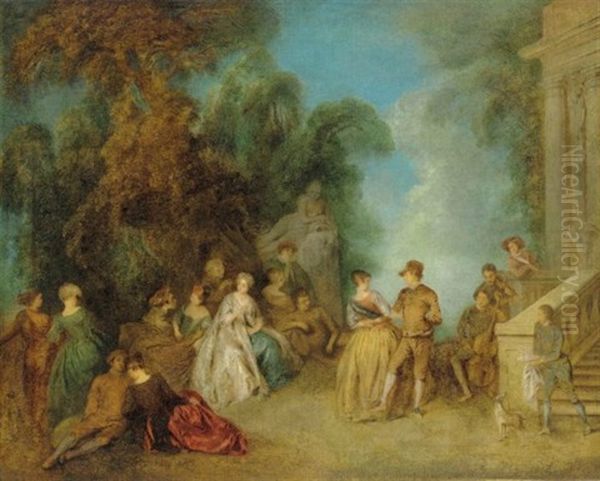 A Fete Champetre Oil Painting by Jean-Baptiste Pater