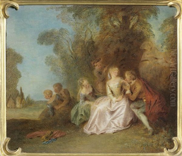 Fete Galante Oil Painting by Jean-Baptiste Pater