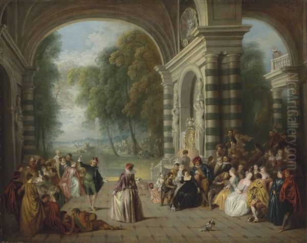 Les Plaisirs Du Bal Oil Painting by Jean-Baptiste Pater