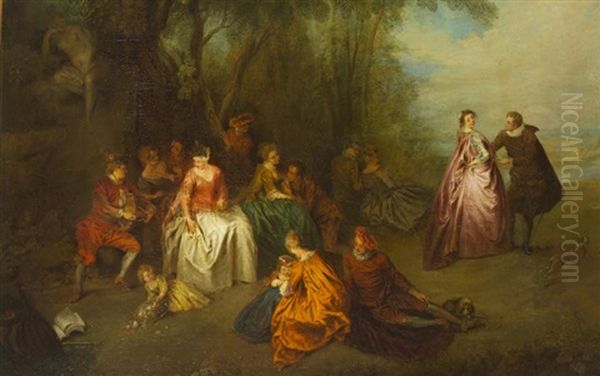 La Danse Oil Painting by Jean-Baptiste Pater