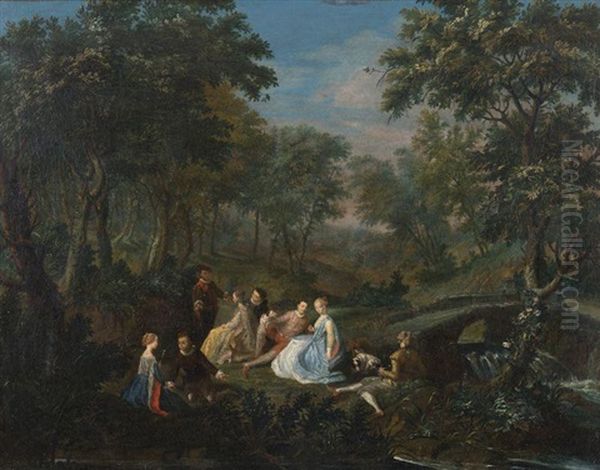 Scene Galante Oil Painting by Jean-Baptiste Pater