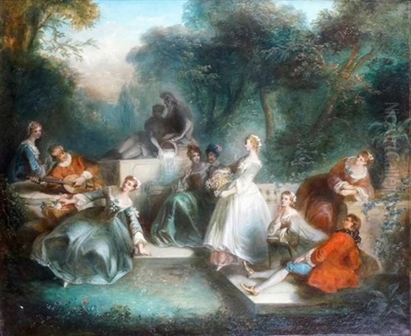 Assemblee Galante Oil Painting by Jean-Baptiste Pater