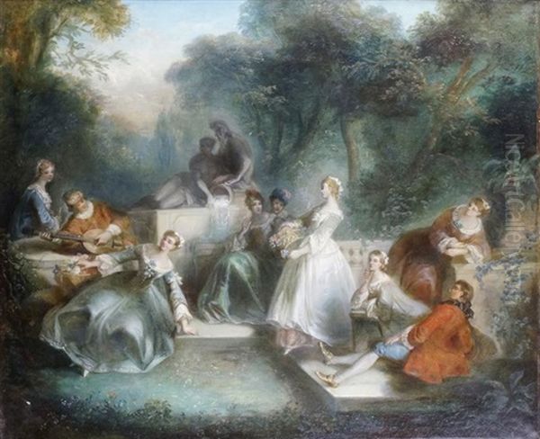 Assemblee Galante Oil Painting by Jean-Baptiste Pater