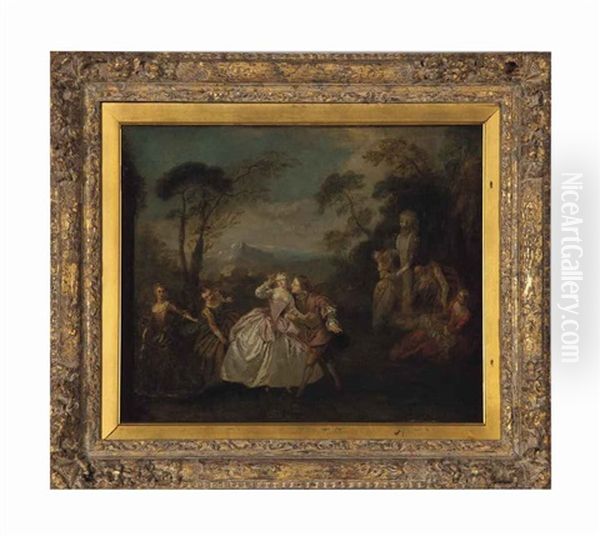 Fetes Galantes Oil Painting by Jean-Baptiste Pater