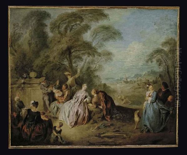 A Fete Champetre Oil Painting by Jean-Baptiste Pater