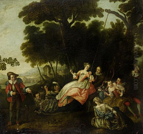 A Fete Champetre Oil Painting by Jean-Baptiste Pater