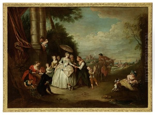 Festgesellschaft Im Freien Oil Painting by Jean-Baptiste Pater