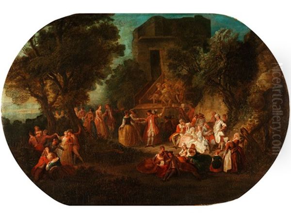 Gesellschaft Im Freien Oil Painting by Jean-Baptiste Pater