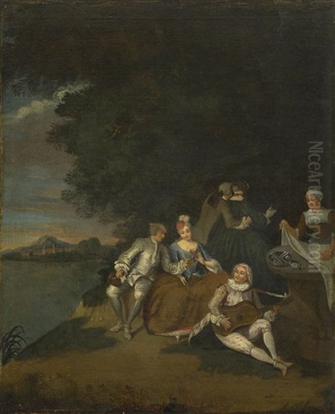 Landliches Fest Oil Painting by Jean-Baptiste Pater