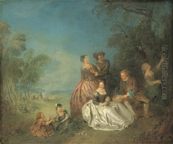 Le Printemps Ou L'offrande Des Fleurs Oil Painting by Jean-Baptiste Pater