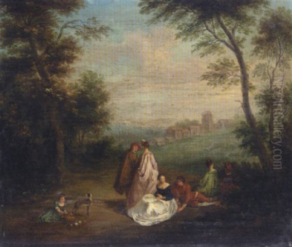 A Fete Champetre Oil Painting by Jean-Baptiste Pater