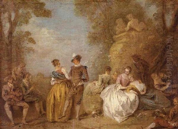 Fete Champetre Oil Painting by Jean-Baptiste Pater