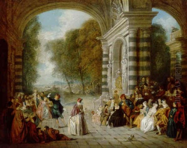 Les Plaisirs Du Bal Oil Painting by Jean-Baptiste Pater