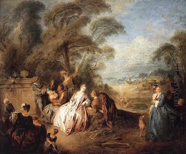 Fete Champetre Oil Painting by Jean-Baptiste Pater