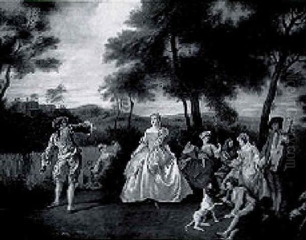 A Fete Champetre Oil Painting by Jean-Baptiste Pater