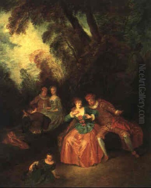 Fete Galante Oil Painting by Jean-Baptiste Pater