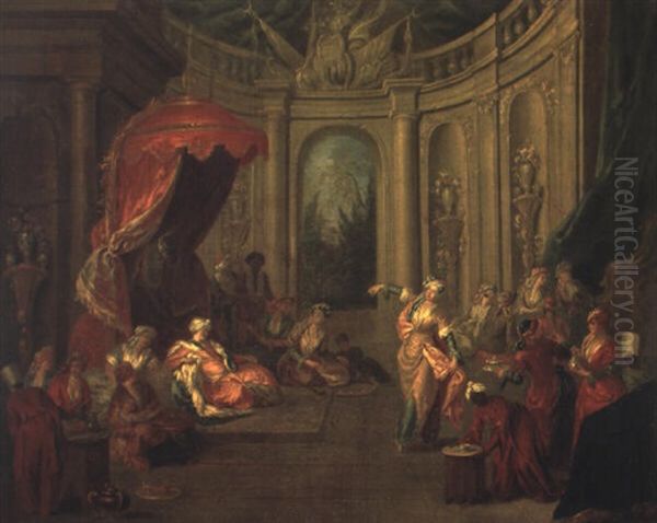 Scenes De Turquerie Dans Des Interieurs Classiques by Jean-Baptiste Pater