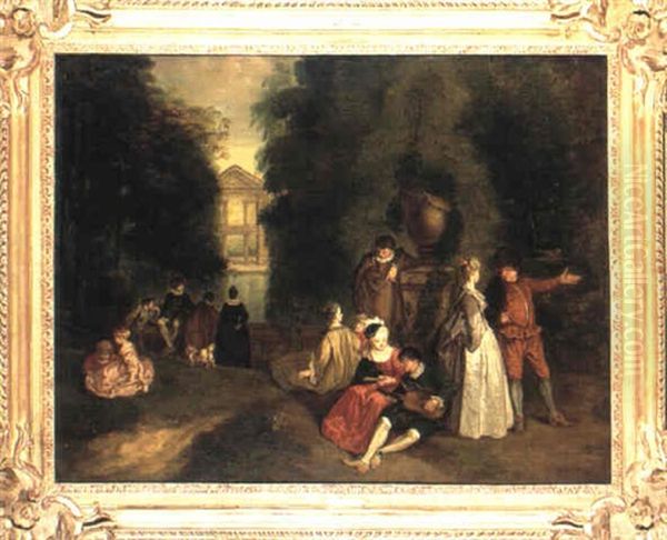 Die Perspektive Oil Painting by Jean-Baptiste Pater