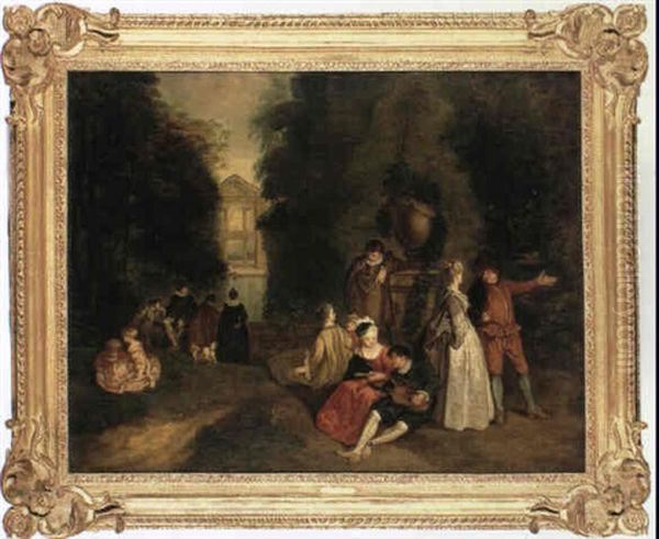 Die Perspektive Oil Painting by Jean-Baptiste Pater