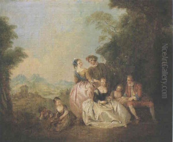 Fete Champetre Oil Painting by Jean-Baptiste Pater