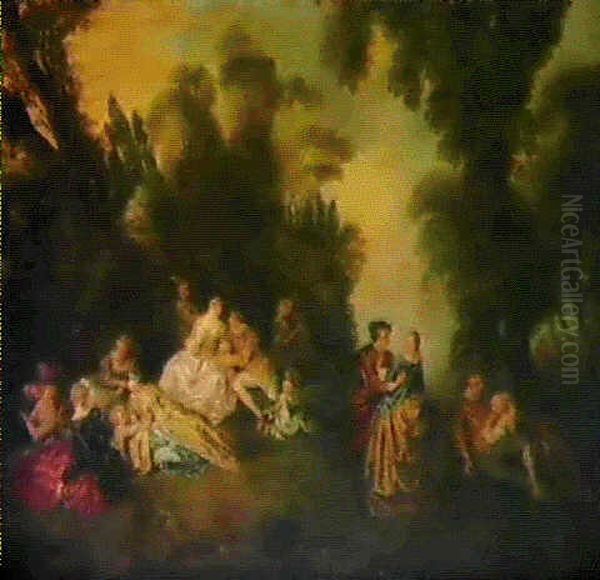 Scene Galante Oil Painting by Jean-Baptiste Pater