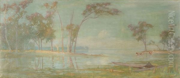 Australian Pastoral Oil Painting by John Ford Paterson