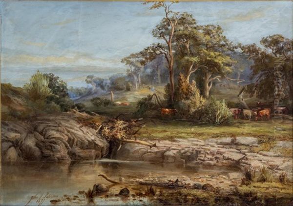 Australian Landscape Oil Painting by John Ford Paterson