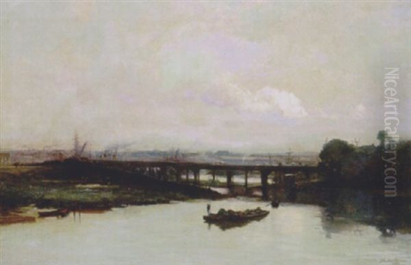 On The River Oil Painting by John Ford Paterson