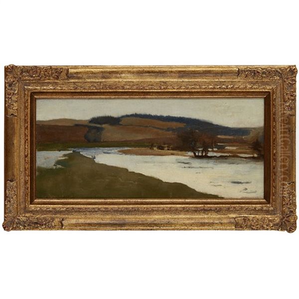 River Landscape, Moniaive Oil Painting by James Paterson