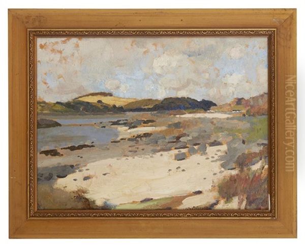 The Beach, Urr Water, Kirkcudbright Oil Painting by James Paterson