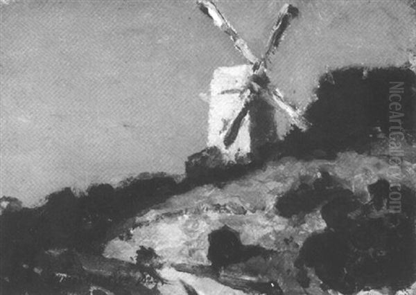 Suffolk Windmill Oil Painting by James Paterson