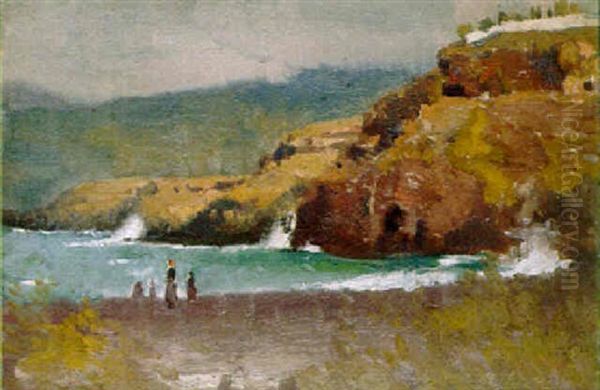 Rocky Coast, Tenerife Oil Painting by James Paterson