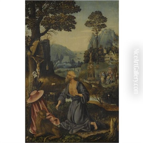 The Penitent Saint Jerome Oil Painting by Joachim Patinir